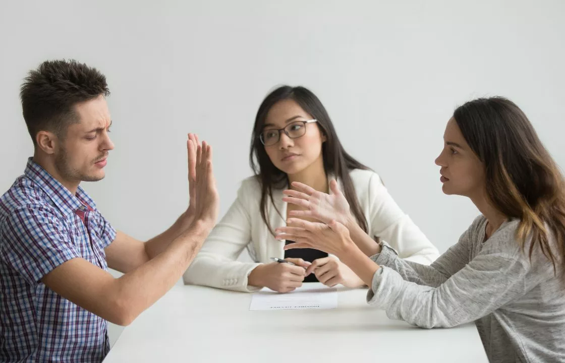 Image of couple arguing in family mediation Southend-on-Sea